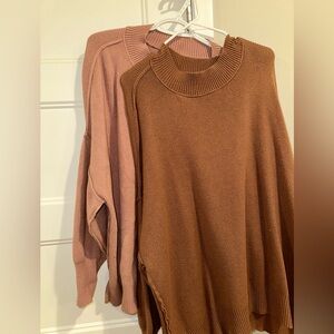Women's Sweater Set - Pink and Brown